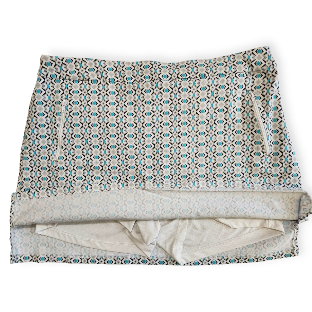 Ruby Rd. Turquoise/Gray/White Golf Skort Size 18W